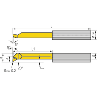 Cutting insert R050.4-16 internal turning 4 mm a=3.5 L1=16 Dmin=4.0 mm AL41F